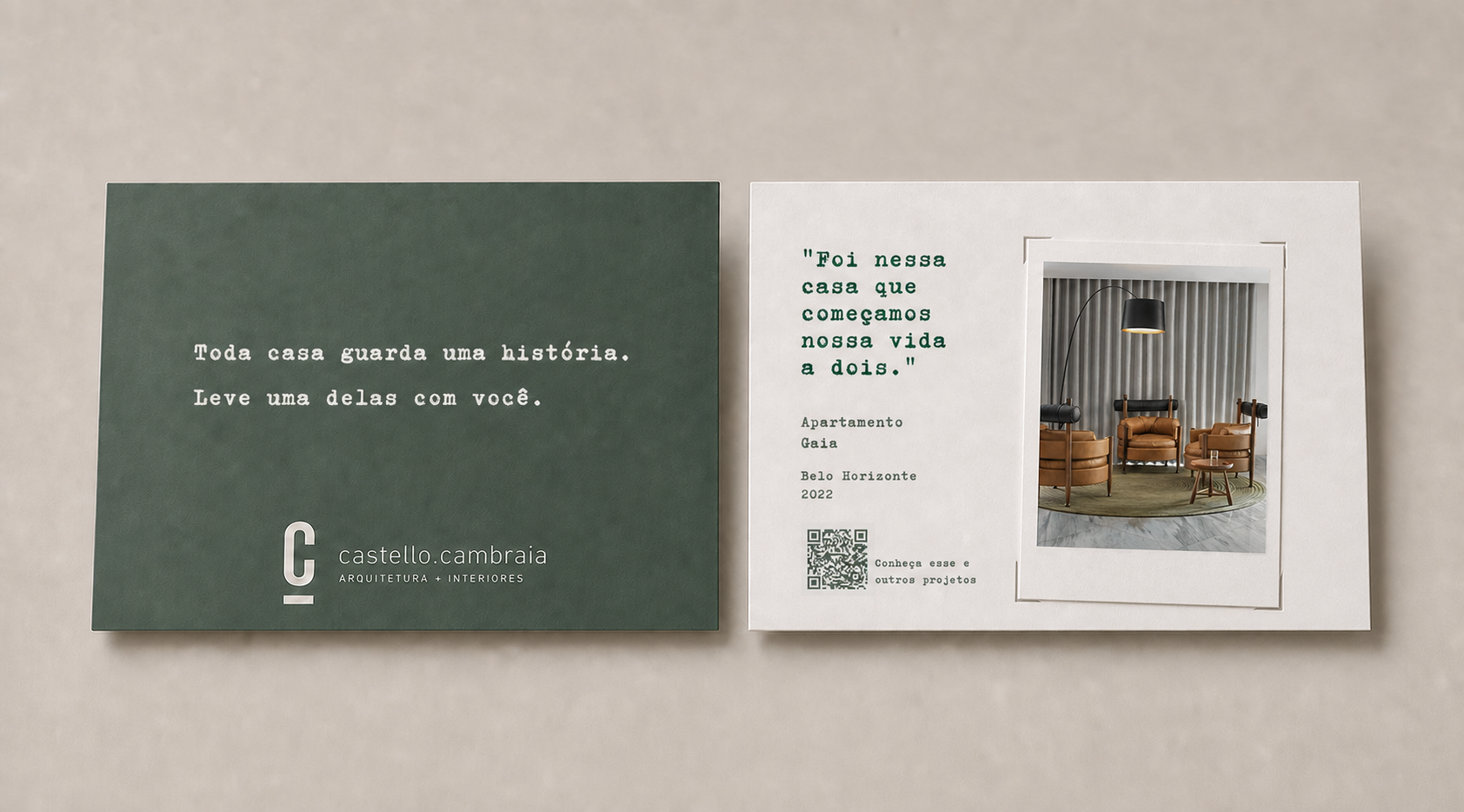 Cartão Histórias de Morar com Polaroid
