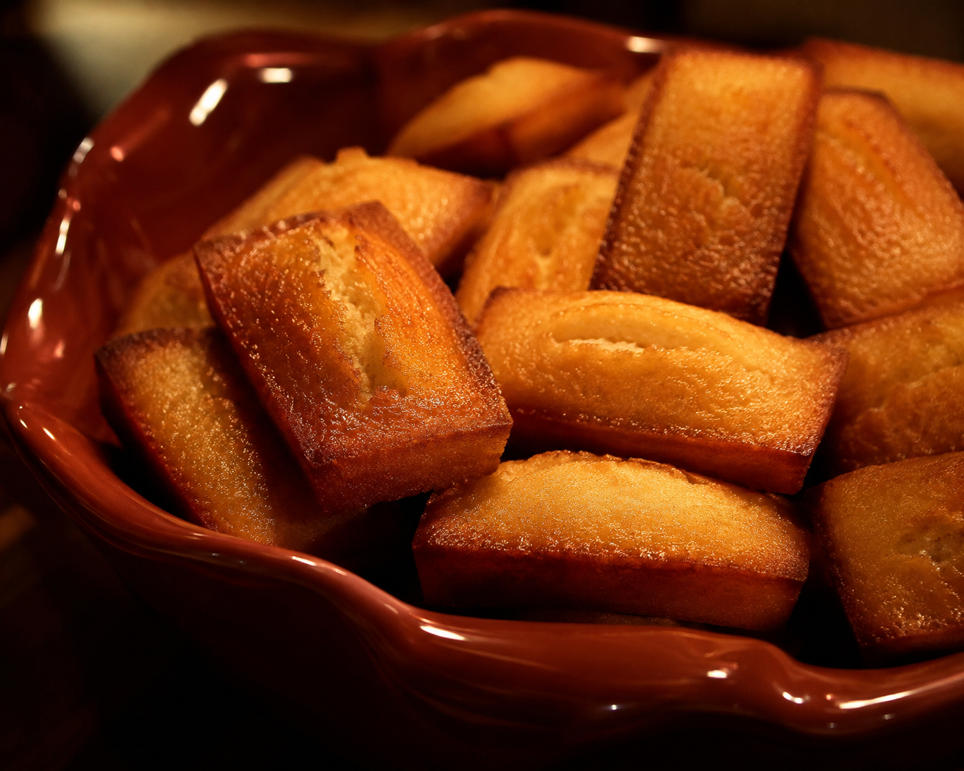 Petit fours servidos em cerâmica